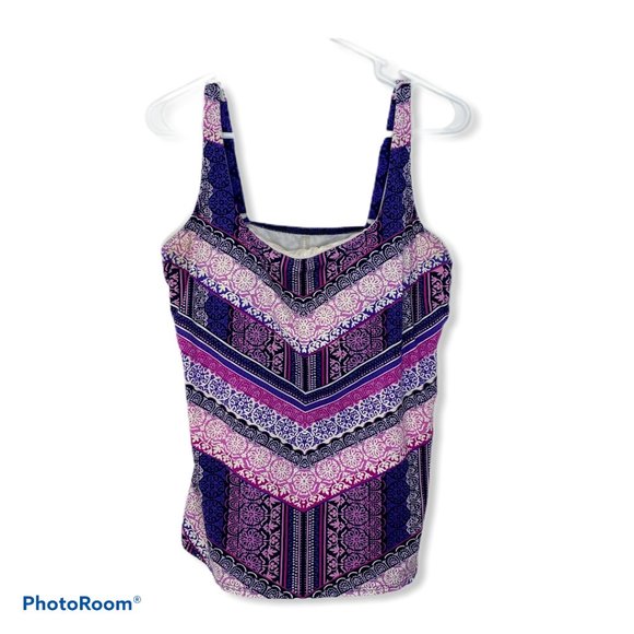 Land's End Other - Land’s End Moroccan Tile Tankini Top 14L
